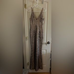 Dress the Population Dark Gold Harper Sequin Dress